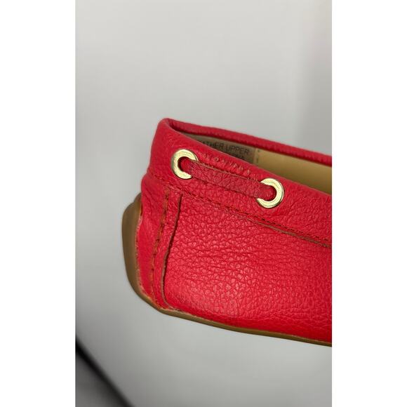 Talbots Easton Red Leather Tassel Driving Moccasin Loafer Shoe Sz 9 - Picture 10 of 13